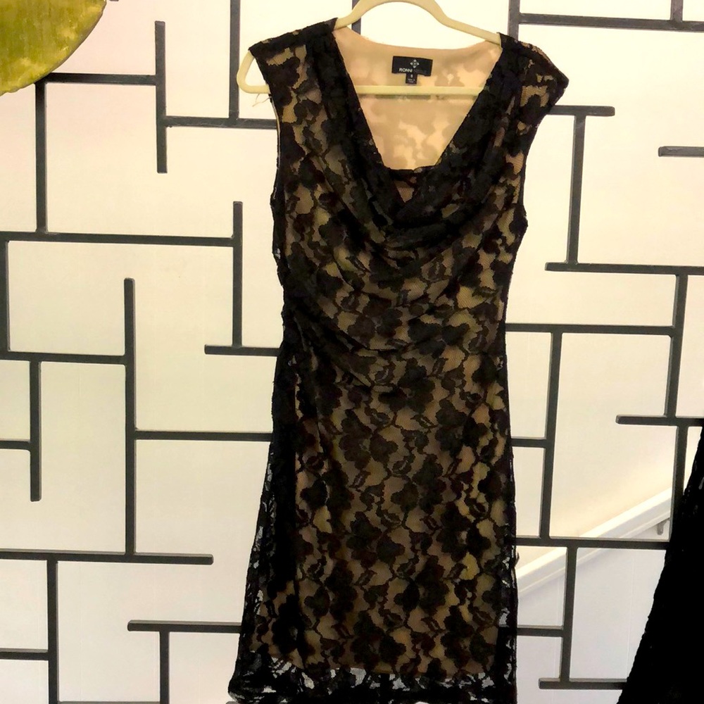 Ronnie Nicole Black Lace Dress